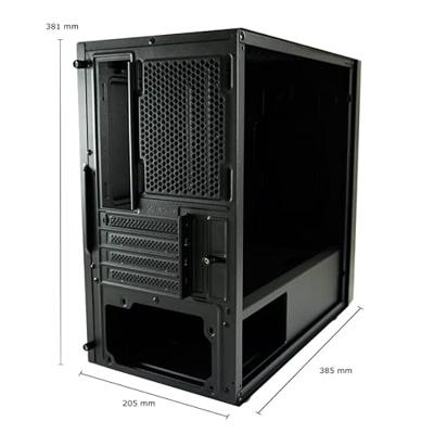 LC Power 2016MB Micro-tower PC-behuizing Zwart