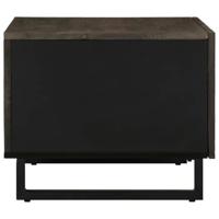 Salontafel 80x50x40 cm massief mangohout zwart - thumbnail