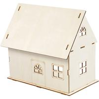 Creativ Company Diy poppenhuis, h: 25 cm, afm 18x27 cm, 1 stuk - thumbnail