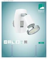 Eglo StopcontactspotMini 4 met schakelaar wit - 92925 - thumbnail