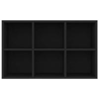 Boekenkast/dressoir 66x30x97,8 cm spaanplaat zwart - thumbnail