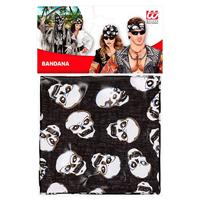 Piraten zakdoek bandana doodskop - thumbnail