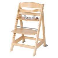 2-in-1 omvormbare kinderstoel - ROBA - BORN UP - Inclusief matgroene 'Roba Style' verstelbare wipstoel - Natuurlijk hout - thumbnail