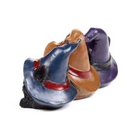 Heksen Zwarte Kat trio in heksenhoed - thumbnail