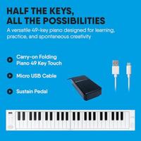 Carry-On Piano 49 Touch White opvouwbare piano 49 toetsen - thumbnail