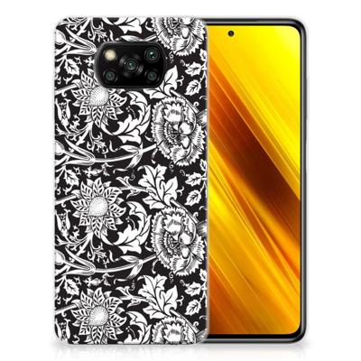 Xiaomi Poco X3 | Poco X3 Pro | TPU Case | Black Flowers