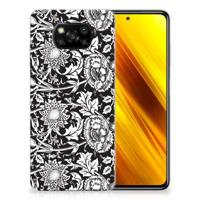 Xiaomi Poco X3 | Poco X3 Pro | TPU Case | Black Flowers - thumbnail