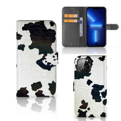 iPhone 13 Pro Max | Telefoonhoesje | Met pasjeshouder | Koeienvlekken