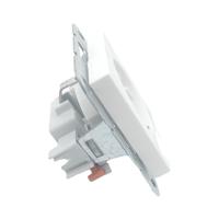 Gira 1-voudige wandcontactdoos met randaarde zuiverwit mat 446627 - thumbnail