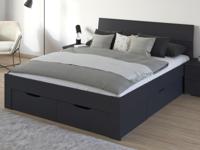 Bed FLASH 180x200 cm metaalgrijs met lades - thumbnail