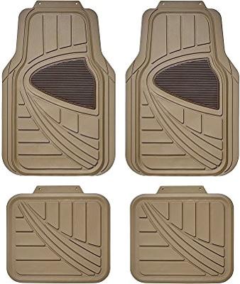 Car Plus automattenset Delta universeel PVC/rubber beige 4 delig Car Plus automattenset Delta universeel PVC/rubber beige 4 delig