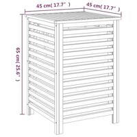 Wasmand 45x45x65 cm massief walnotenhout - thumbnail
