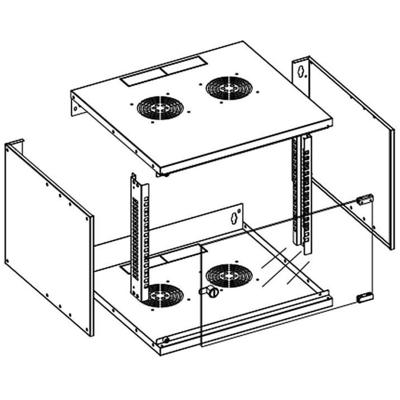 Techly I-CASE EL-1006B32 rack 6U Wandrek Zwart - thumbnail