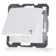 Berker S1 wandcontactdoos 1-voudig met randaarde en klapdeksel polarwit mat 47511909 - thumbnail
