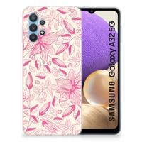 Samsung Galaxy A32 5G | TPU Case | Pink Flowers - thumbnail