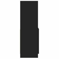 Hoge kast 92x33x100 cm bewerkt hout zwart - thumbnail