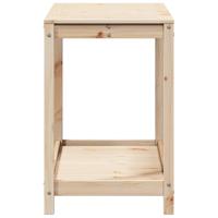 VidaXL Oppottafel met schap 108x50x75 cm massief grenenhout - thumbnail