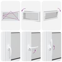 Kelderraam RISOR 110x50 cm draaikiep-draai DIN rechts wit - thumbnail