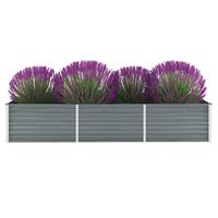VidaXL Plantenbak verhoogd 240x80x45 cm gegalvaniseerd staal grijs - thumbnail