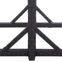 Tuintafel 110x53x72 cm glas en poly rattan zwart - thumbnail