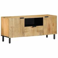 Tv-meubel 105x33x46 cm massief mangohout bruin - thumbnail