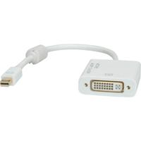 ROLINE 4K Mini DisplayPort-DVI Adapter, Mini DP M - DVI F - thumbnail