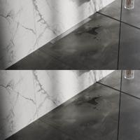 Douchegoot Brauer Geborsteld RVS Muur Montage Inclusief Vloerflens 70x7 cm Zero Tegelinlegrooster Omkeerbaar Brauer - thumbnail