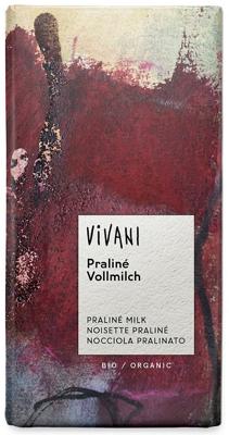 Chocolade melk praline nougat bio 100 Gram