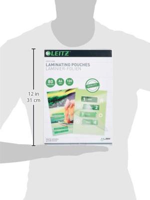 Leitz Lamineerfolie DIN A4 80 micron glanzend 100 stuk(s) Leitz Lamineerfolie DIN A4 80 micron glanzend 100 stuk(s)