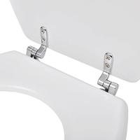 Toiletbril simpel ontwerp MDF wit - thumbnail