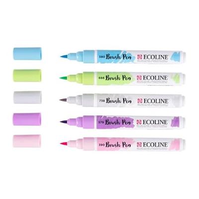 Ecoline • set van 5 brush pens pastel