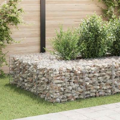 Gabion plantenbak verhoogd kubus 50x50x50 cm staaldraad