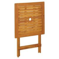 3-delige Bistroset bladpatroon stof en massief hout - thumbnail