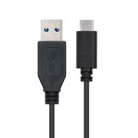 NANOCABLE 10.01.4001 - 3A USB-C naar USB 3.1 kabel, hoofdgebruik, mobiele telefoons, tablets, overdrachtssnelheid tot 10 Gbit/s, tot 3 ampère opladen, Gen2, stekker op stekker, type UC/M-A/M, zwart, 1 MT. 34 DE - thumbnail