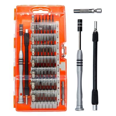 60 in 1 S2 gereedschap staal precisie schroevendraaier Nutdriver bit Repair tools Kit (oranje)