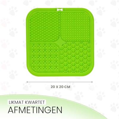Eat Slow Live Longer Lick Mat QuadGreen