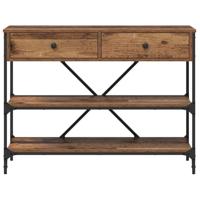 Wandtafel met lade met plank met opslag Oud hout Bewerkt hout - thumbnail