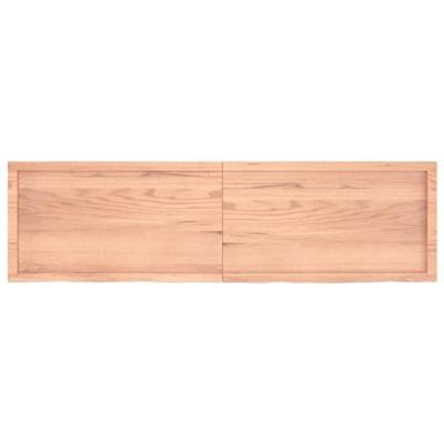 VidaXL Wastafelblad 180x50x(2-4) cm behandeld massief hout lichtbruin