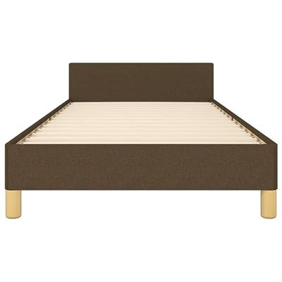 Bedframe zonder matras 90x200 cm stof donkerbruin