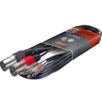 Stagg STC3CMXM Adapterkabel RCA M Naar XLR M 3m - thumbnail