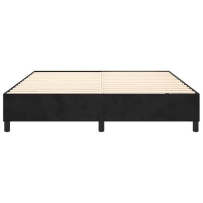 Bedframe zonder matras 160x200 cm fluweel zwart