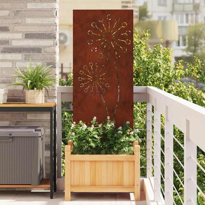 VidaXL Tuin privacy screen fretwerk roestig 50 x 140 cm cortenstaal