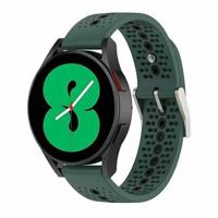 By Qubix - Compatible met Garmin Forerunner 255 - Dot Pattern bandje - Groen - Compatible Garmin bandje - Bandbreedte: 22mm - thumbnail