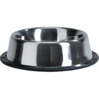 Rvs eet of drinkbakje met antisliprand - thumbnail