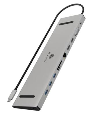 ICY BOX IB-DK2106a-CPD, USB Type-C® 11 in 1 Notebook DockingStation mit 3 Videoausgabe USB-C dockingstation