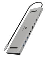 ICY BOX IB-DK2106a-CPD Bedraad USB 3.2 Gen 1 (3.1 Gen 1) Type-C Antraciet, Zwart - thumbnail