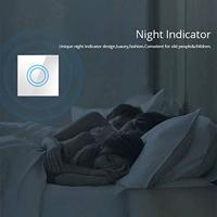 Aanraakgevoelige lichtschakelaar MACLEAN Energy MCE702W enkel, glas, met ronde knop Wit - thumbnail