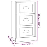 Dressoir 36x35,5x67,5 cm bewerkt hout wit - thumbnail