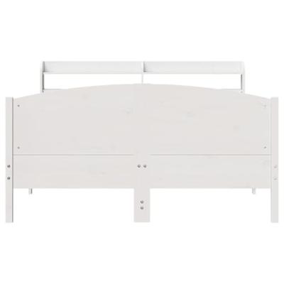 Bedframe zonder matras massief grenenhout wit 120x190 cm