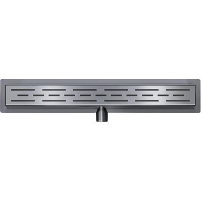 Wiesbaden Douchegoot met Flens en Rooster - 100x7cm - Gunmetal